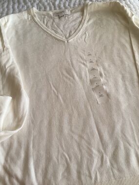 Banana Republic Women's V-Neck Sweater in Ivory